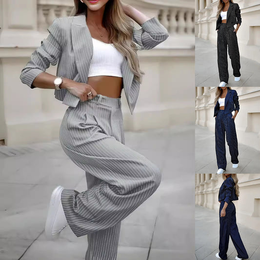 Women's Spring Fashion Striped Suits