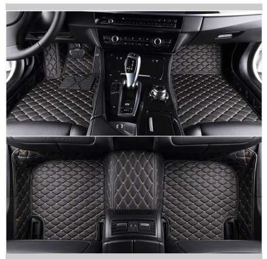 Fully Surrounded Car Leather Floor Mat Pad All Weather Protection