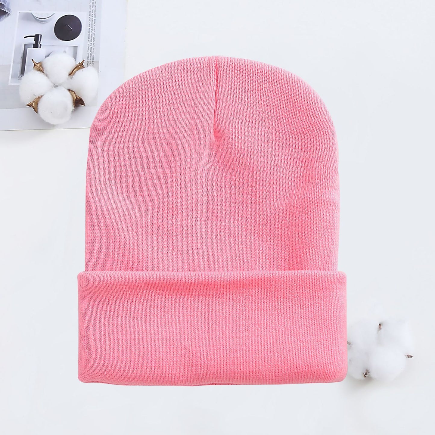 Knitted Hat AutumnWinter Cold Hat Couple Knitted Hat Candy Color