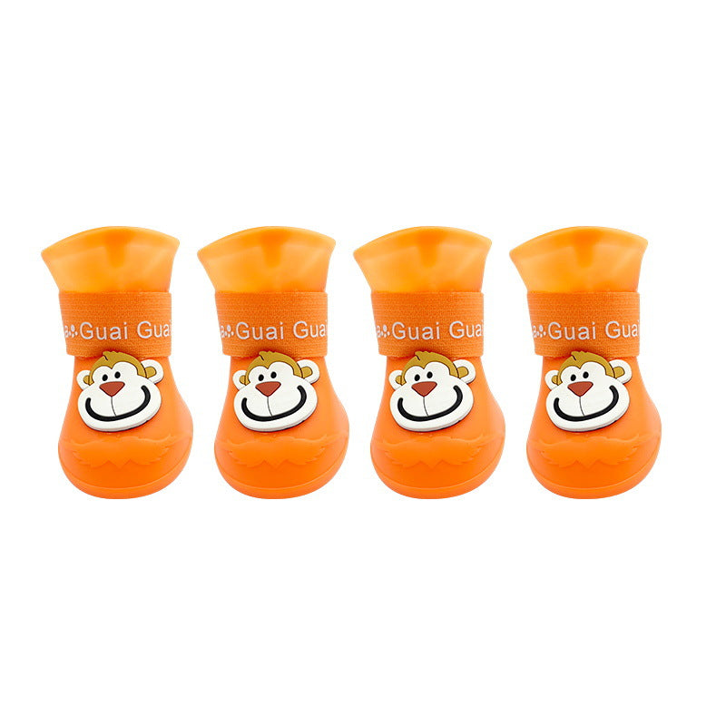 Pet Boots Silicone Waterproof Non-slip