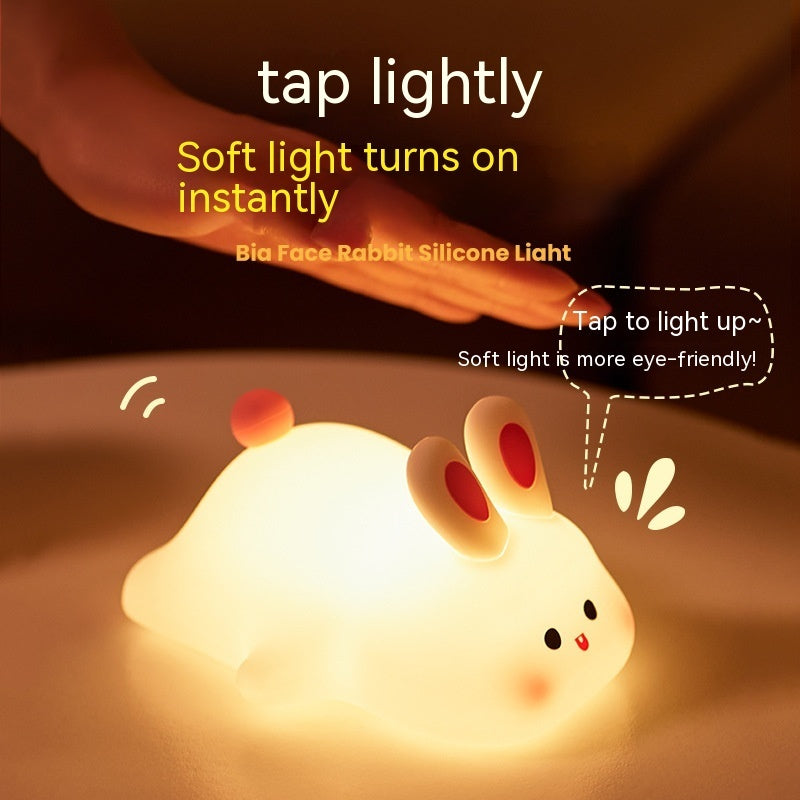 LULU Touch LED Night Light – Soft Silicone Bunny Lamp for Kids Bedroom