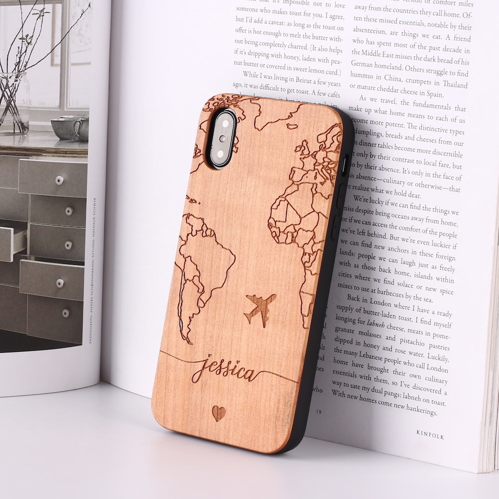 Compatible with Apple , Wooden mobile phone case