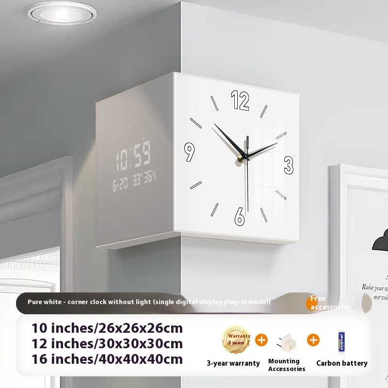 Corner Electronic Wall-mounted Clock