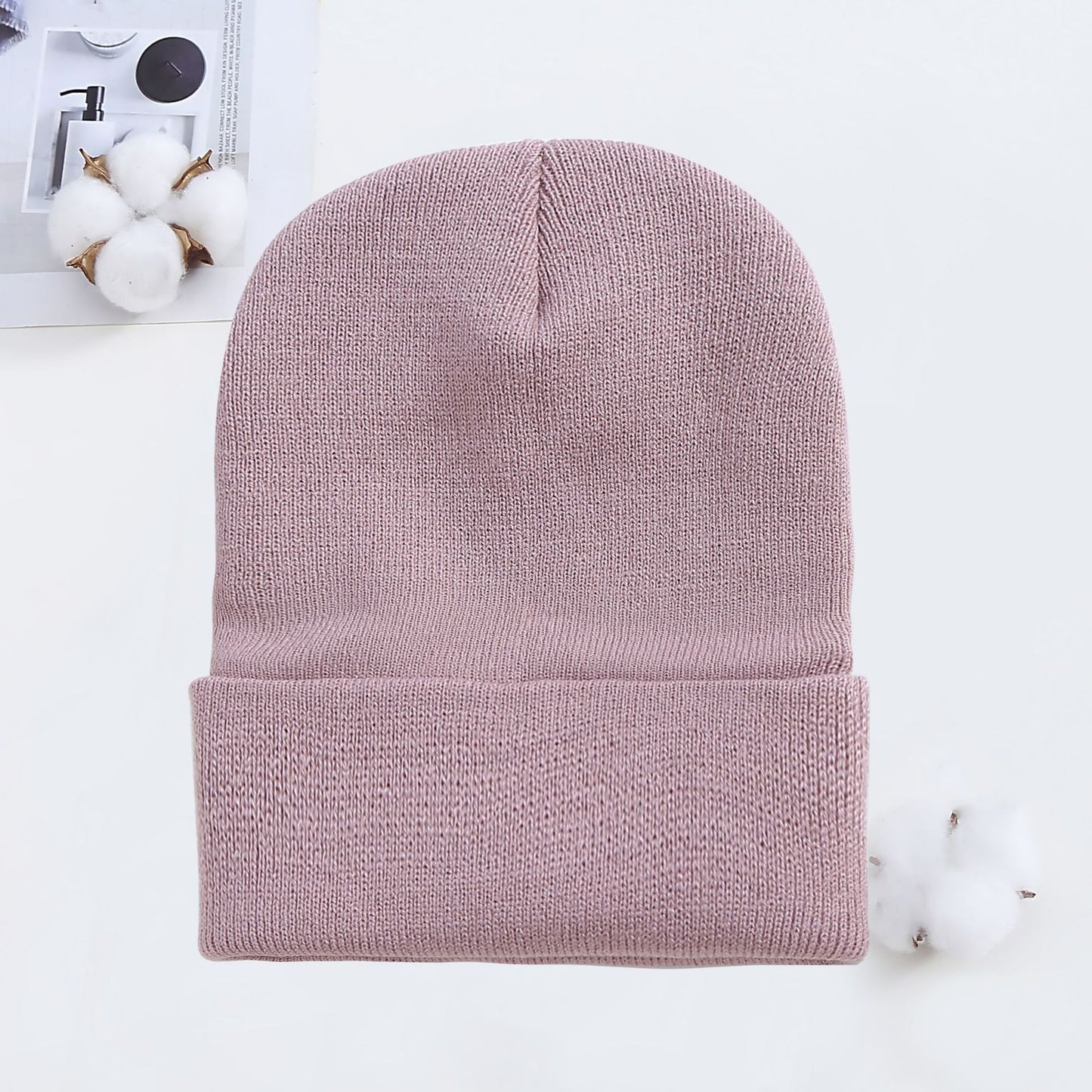 Knitted Hat AutumnWinter Cold Hat Couple Knitted Hat Candy Color