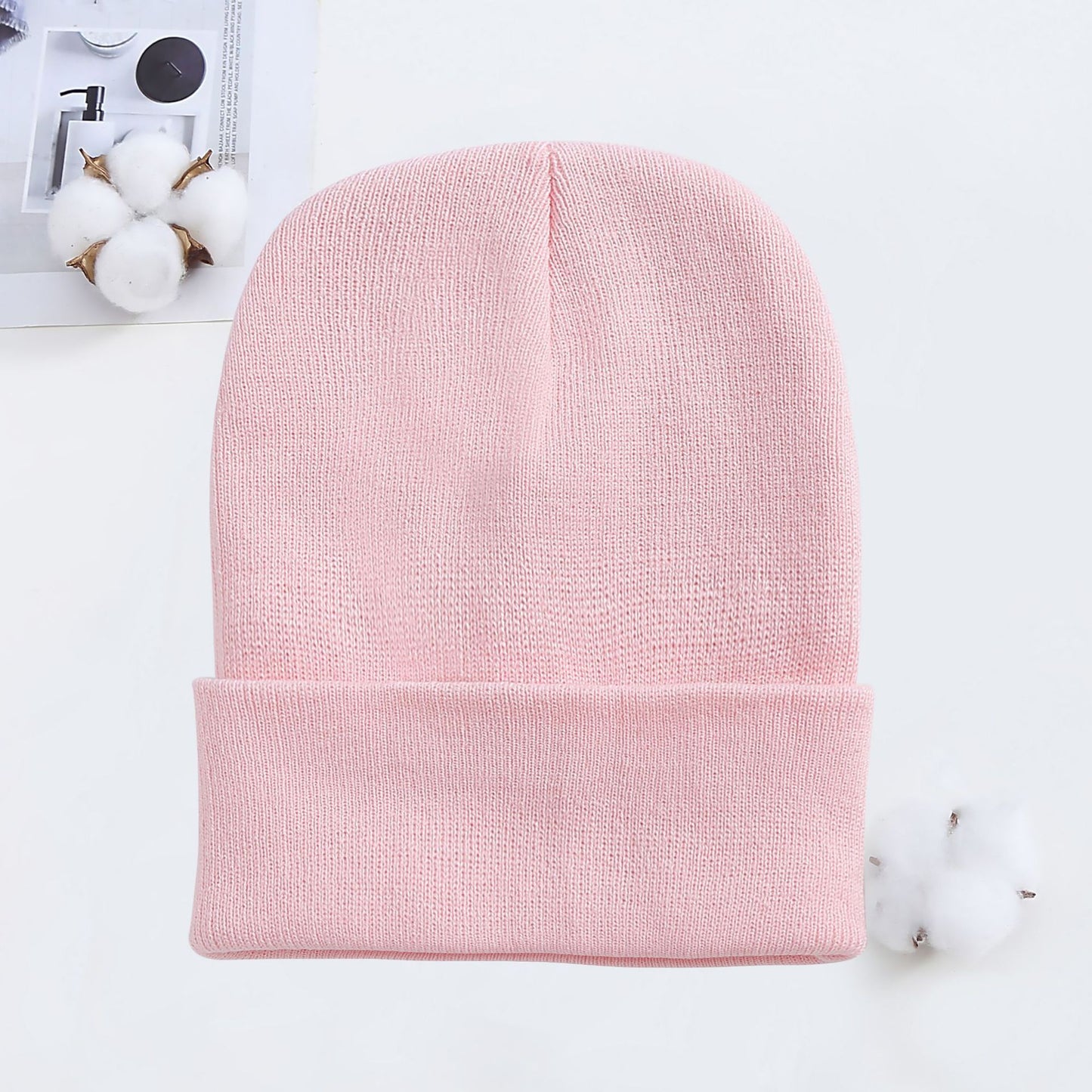 Knitted Hat AutumnWinter Cold Hat Couple Knitted Hat Candy Color