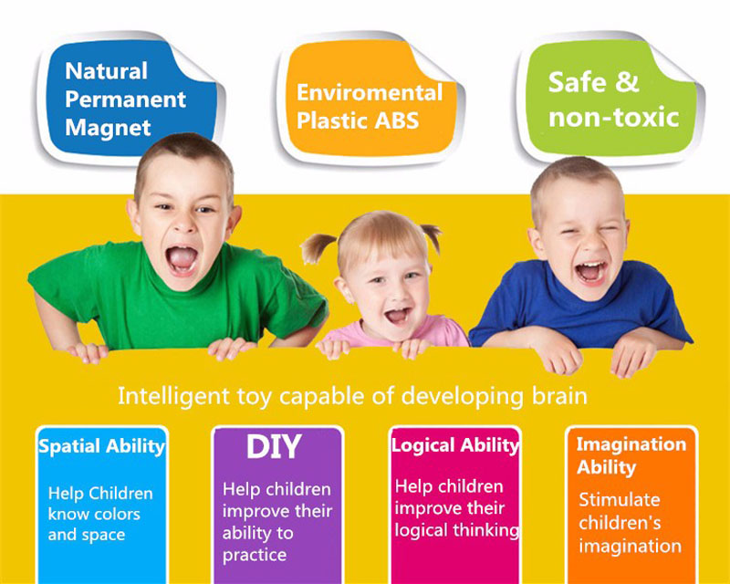 Kids Magnetic Building Blocks – STEM Learning Toy for Creative Play