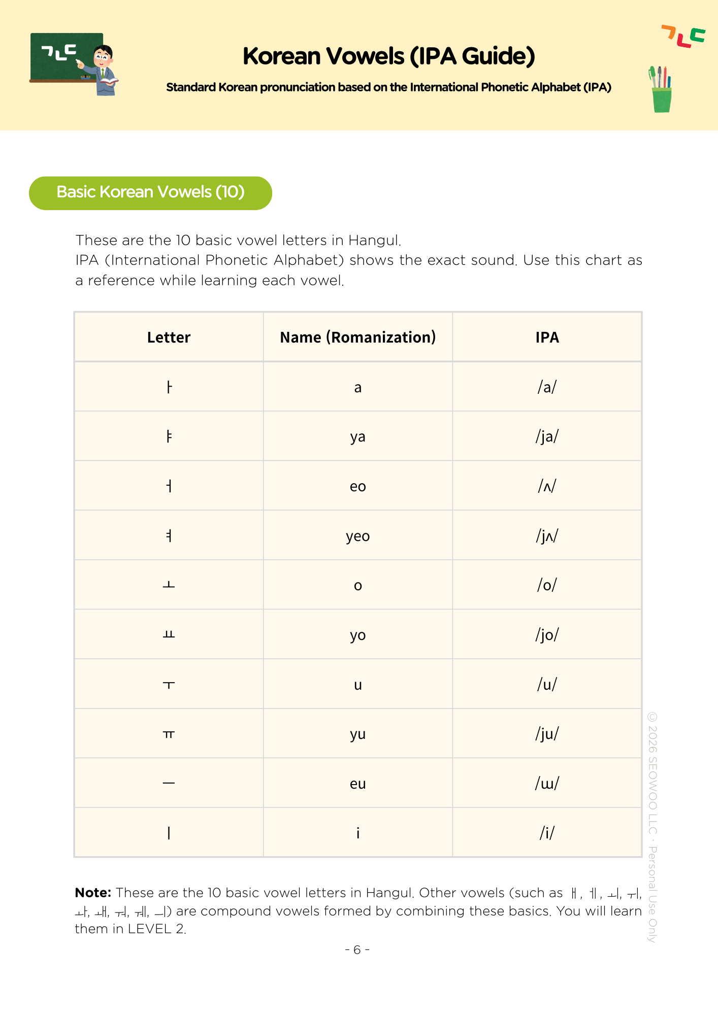 Hangul Korean Made Easy Level 1 | Beginner Learning (A4/Tablet PDF)