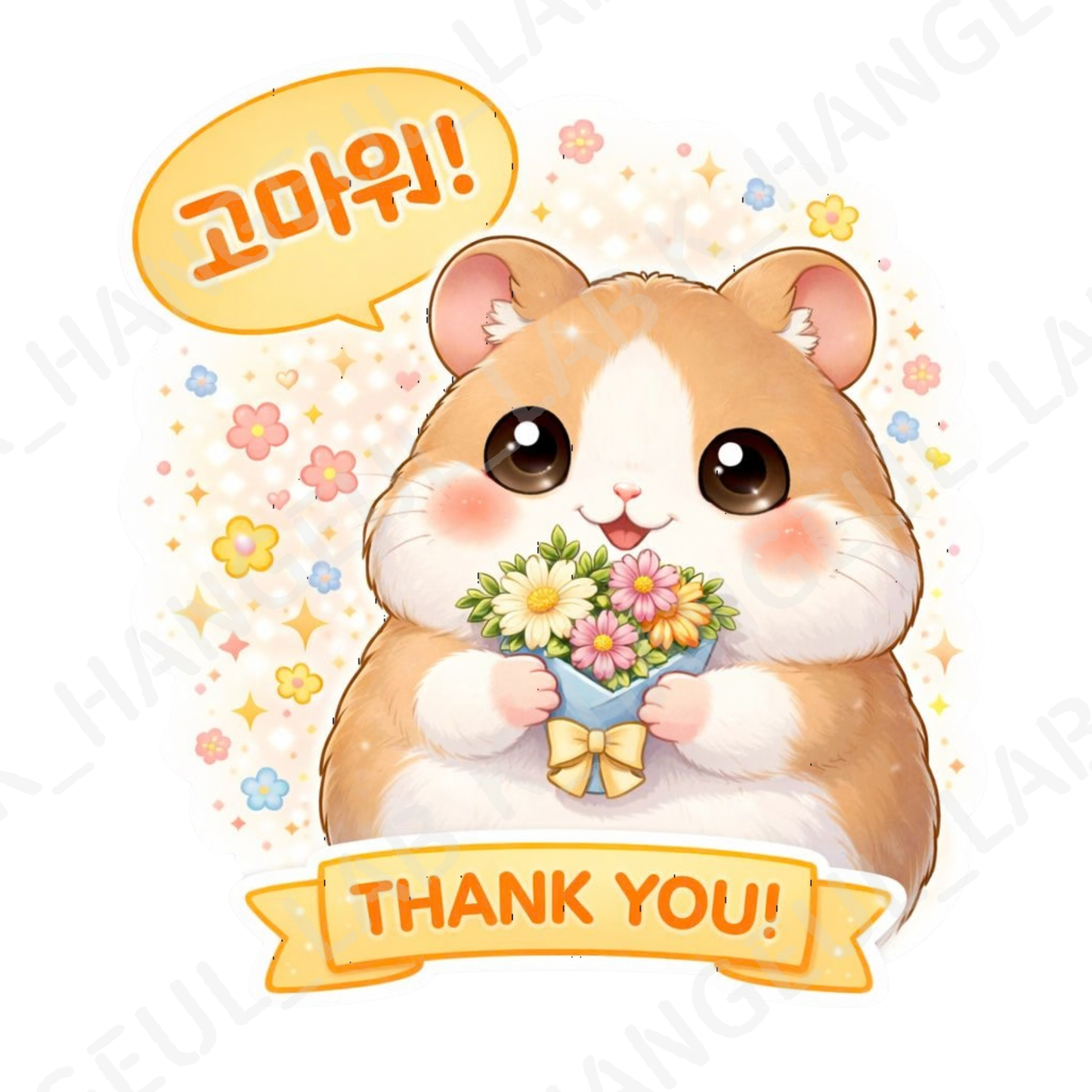 Korean style cute animal Sticker pack, 23pcs digital sticker (PNG)