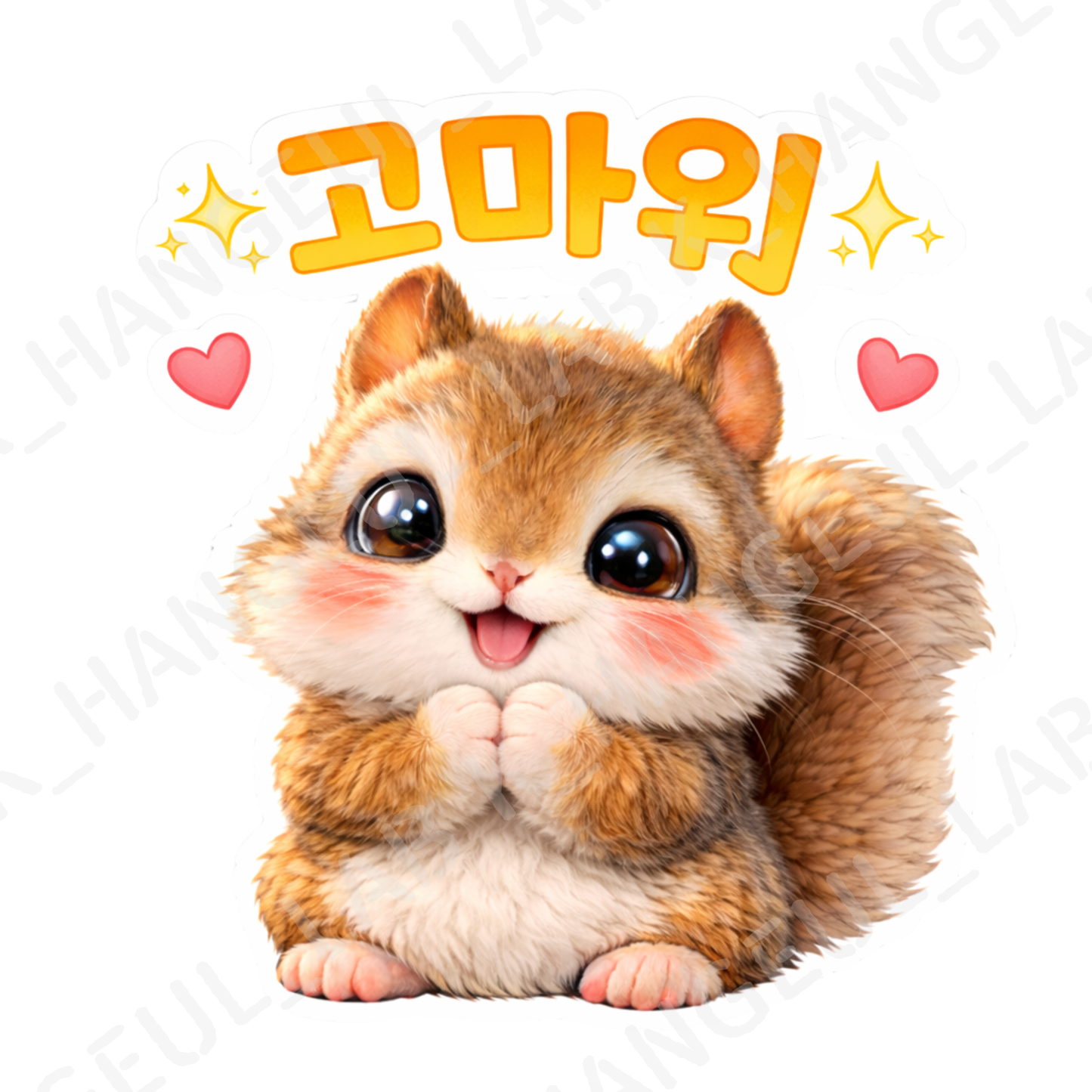Korean style cute animal Sticker pack, 23pcs digital sticker (PNG)