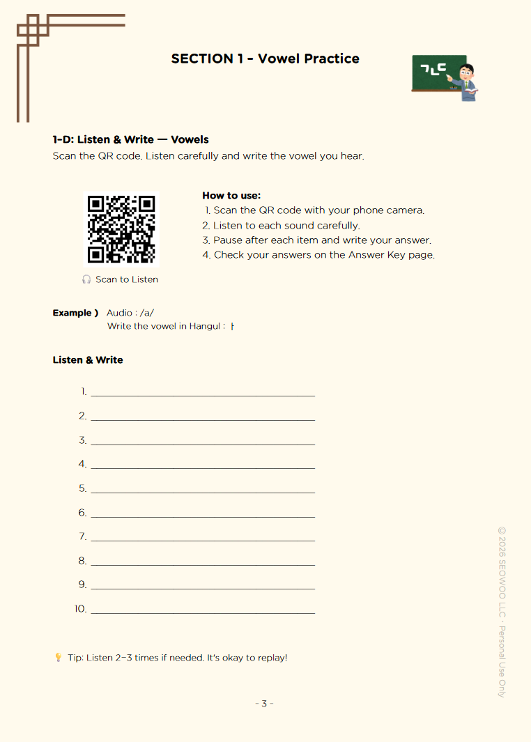 Learn Korean Hangul Course Bundle | Level 1 Textbook + Workbook PDF