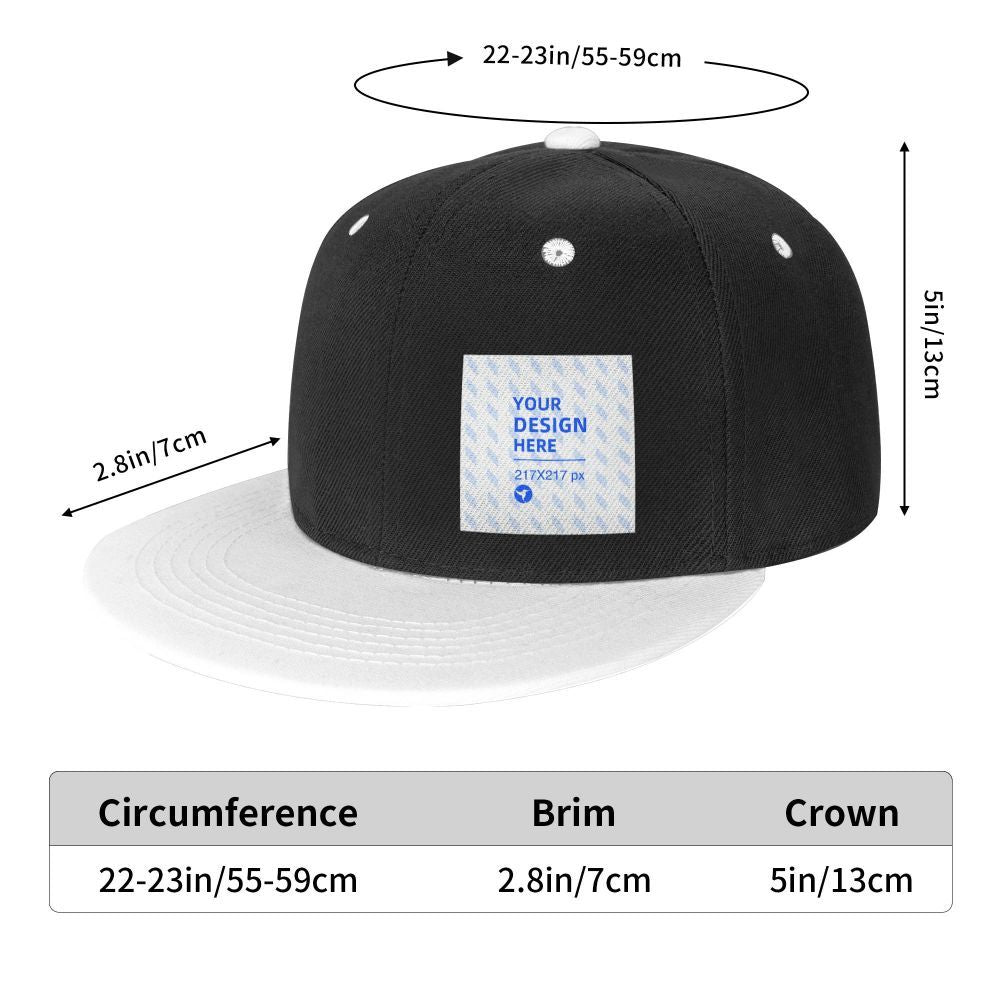 Natural Comfortable Breathable Flat Brim Contrast Hip Hop Hat