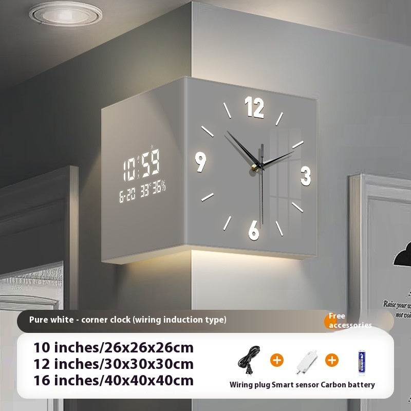 Corner Electronic Wall-mounted Clock