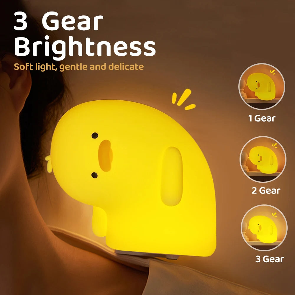 Cute Duck LED Night Light USB Rechargeable