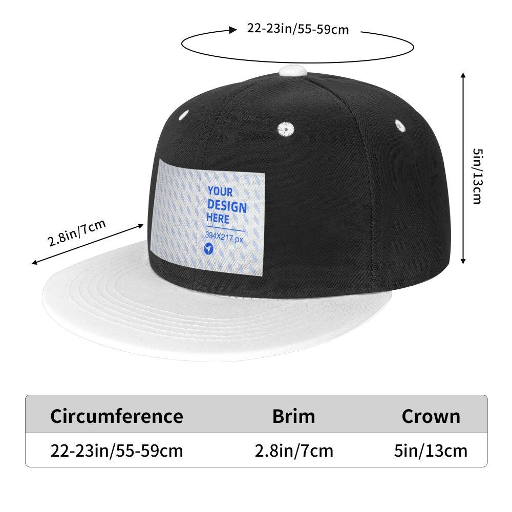 Natural Comfortable Breathable Flat Brim Contrast Hip Hop Hat