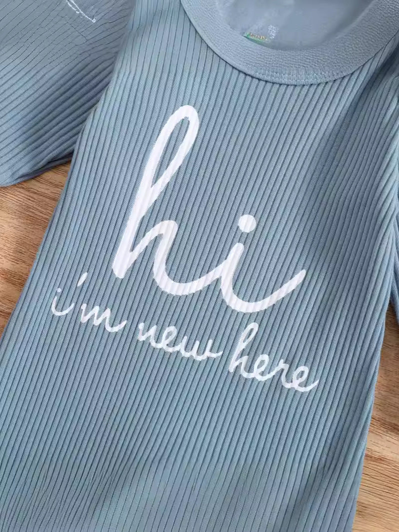 Baby Romper Hat Anti-grasping Gloves Three-piece Set