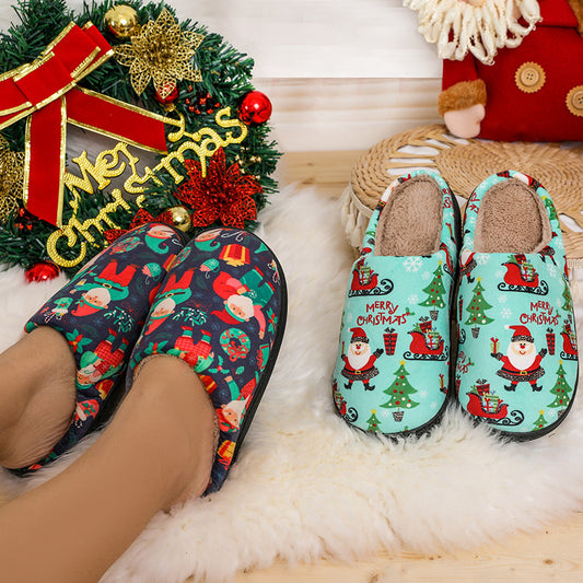 Santa Claus Cotton Slippers Autumn And Winter