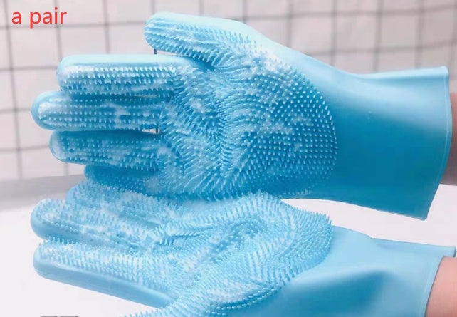 Silicone Pet Grooming Glove Bath