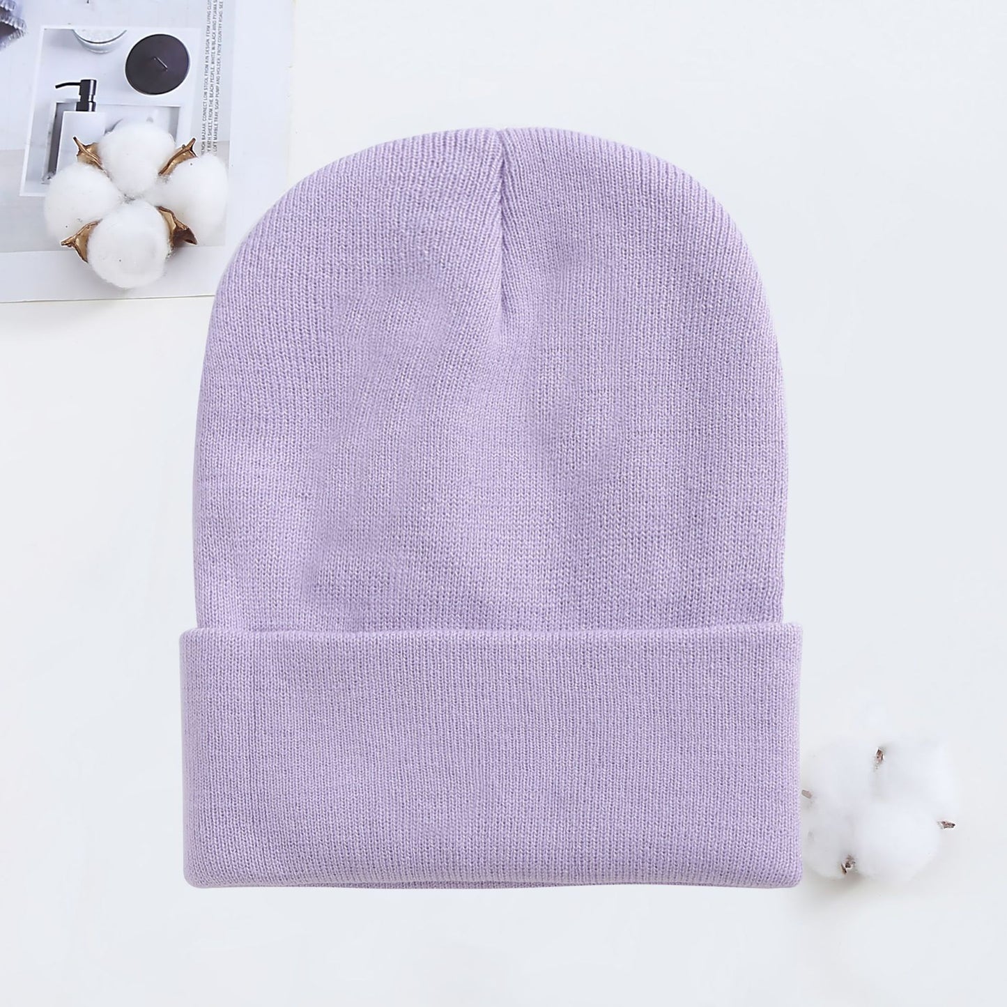 Knitted Hat AutumnWinter Cold Hat Couple Knitted Hat Candy Color