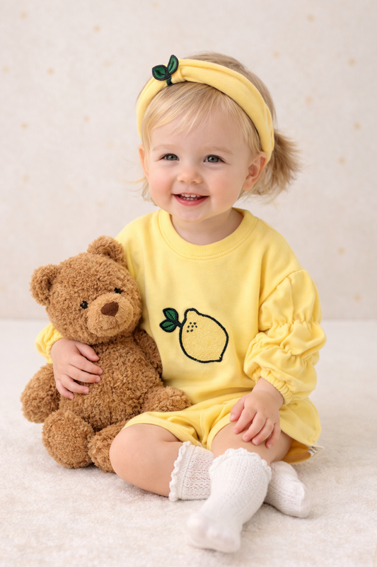 Baby Girl Long Sleeve Jumpsuit – Soft Korean Style One-Piece for Infants & Toddlers