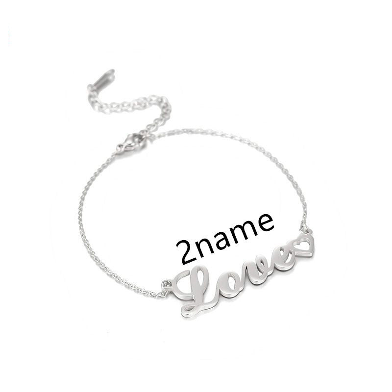 Personalized DIY Custom Name Bracelet Stainless Steel