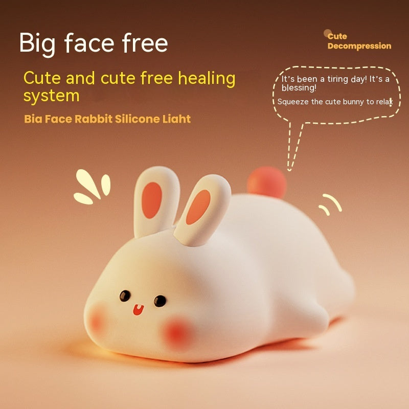 LULU Touch LED Night Light – Soft Silicone Bunny Lamp for Kids Bedroom