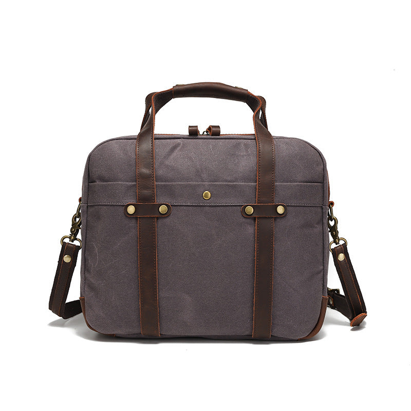 Waxed Canvas Vintage Travel Men's Briefcase