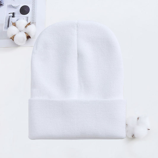 Knitted Hat AutumnWinter Cold Hat Couple Knitted Hat Candy Color