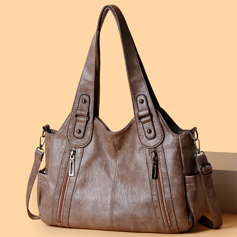 European And American Vintage Casual All-matching PU Handbag