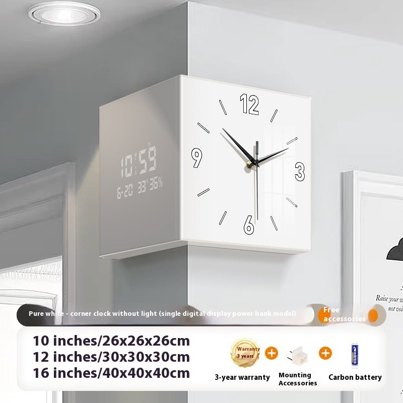 Corner Electronic Wall-mounted Clock