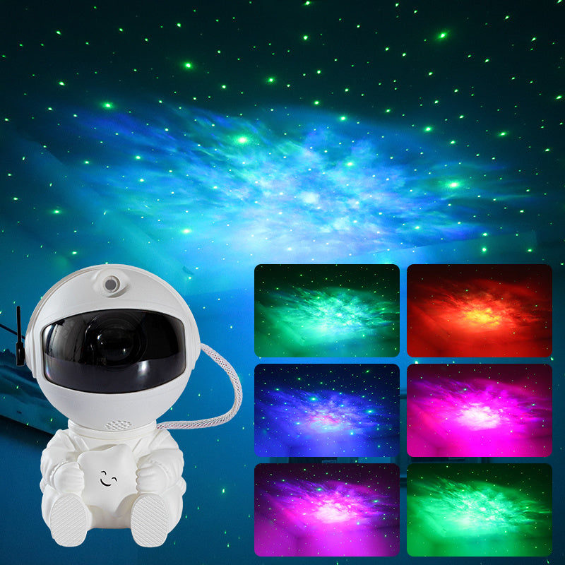 Mini Version Of Astronaut Star Projection Lamp Creative Gift Atmosphere Decorative Lamp Colorful Flowing Starry Night Light