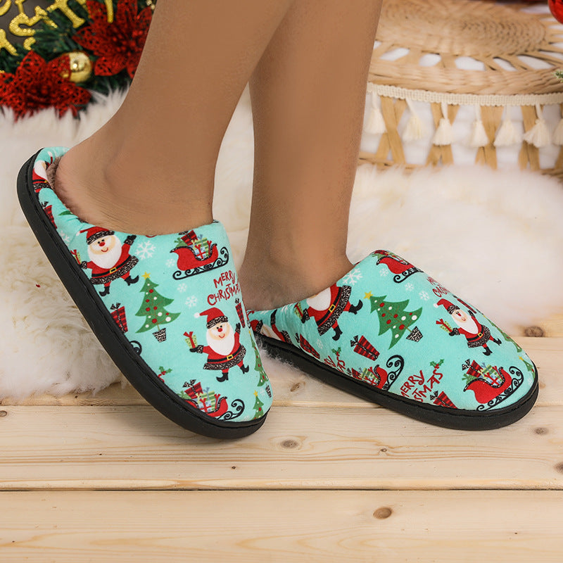 Santa Claus Cotton Slippers Autumn And Winter