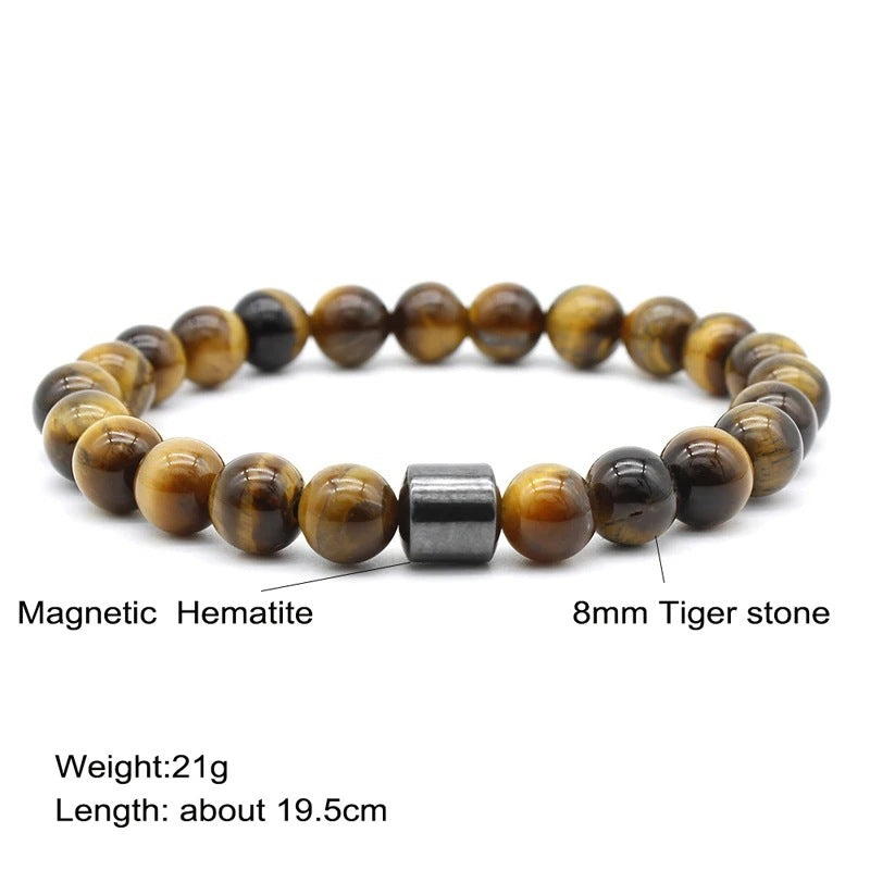 European And American Natural Tigereye Bracelet Men